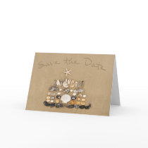 Beach Cake Save the Date cards