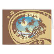 art, beach, cancun, caribbean, graphic, hawaii, illustration, island, landscape, nature, palms, sea, south, summer, sunlight, sunset, travel, tropical, tropics, Card with custom graphic design