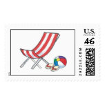 Beach Chair and Flip Flops postage