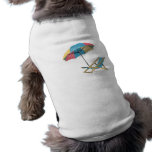 Beach Chair and Umbrella Dog T Shirt