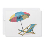 Beach Chair and Umbrella Personalized Announcement