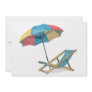 Beach Chair and Umbrella Personalized Announcement