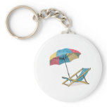 Beach Chair and Umbrella keychains