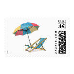 Beach Chair and Umbrella Postage