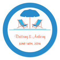 Beach Chair Wedding Sticker
