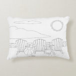 Beach Chairs Adult Coloring Pillow
