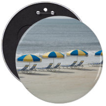 beach chairs and umbrellas buttons