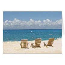 Beach chairs at Chankanaab Parque Cards
