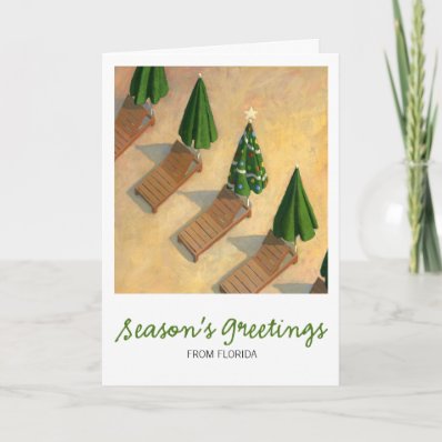 Beach Chairs Christmas card