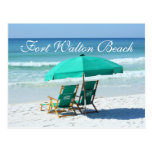 Beach Chairs - Fort Walton Beach, Florida Postcard