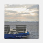 Beach chairs on St. Pete's beach at sunset. Refrigerator Magnet