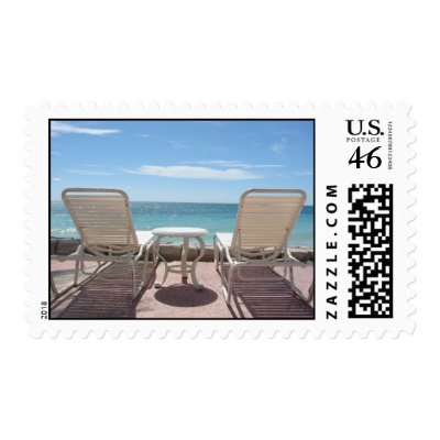 Beach Chairs Postage Stamps by amber6vbsc
