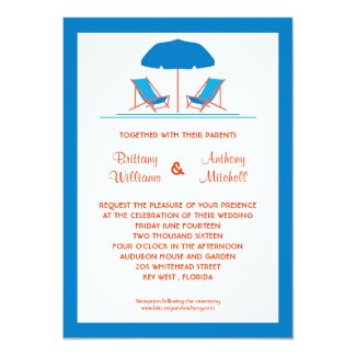 Beach Chairs Wedding Invitation