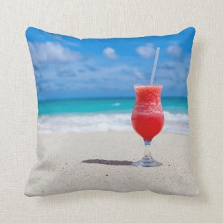 Personalized Beach Cheers Throw Pillow