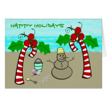 Beach Christmas Card