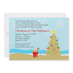 Beach Christmas Tree Castle 5x7 Custom Invitation