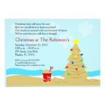 Beach Christmas Tree Castle 5x7 Custom Invitation