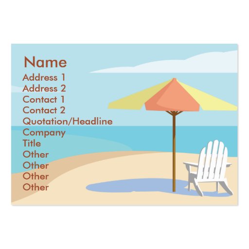 Beach - Chubby Business Cards (front side)