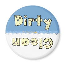 Beach Clean Dirty Dishwasher Magnet magnets