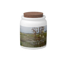Beach Clouds and Wildflowers Candy Jars