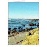 Beach Coast In Monterey Ocean Water Sea Greeting Card