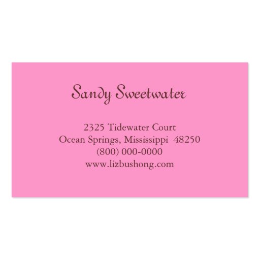 beach cookies business card template (back side)
