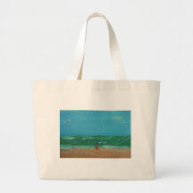 BEACH CORGI CANVAS BAGS