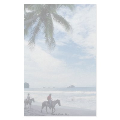 Beach, Costa Rica Customized Stationery by beautifulclicks