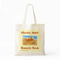 Beach Crab Haiku Art Beach Bag by Reflekshins Beach Crab Haiku Art Beach Bag