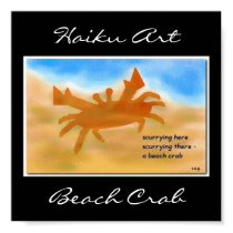 Beach Crab Haiku Art Print