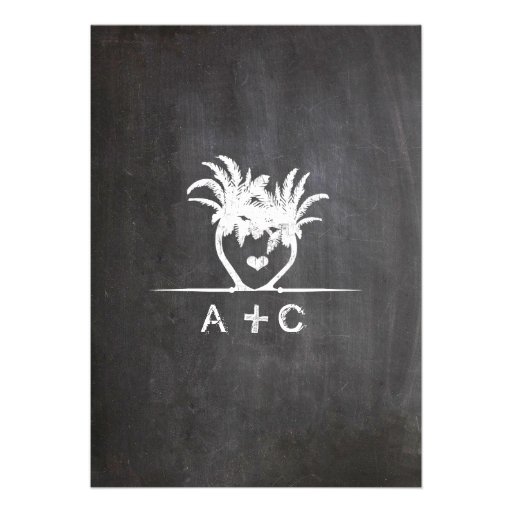 Beach Destination Chalkboard Typography Invite
