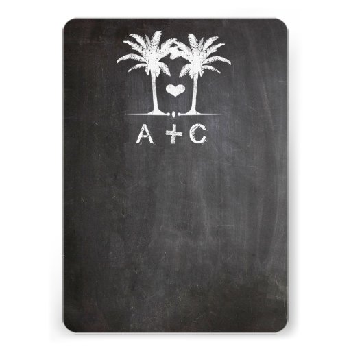 Beach Destination Chalkboard Typography Invite