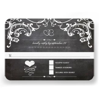 Beach Destination Chalkboard Typography RSVP