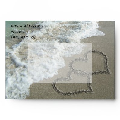 Beach Destination Wedding Envelopes
