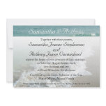 Beach Destination Wedding Invitation, Aqua Surf