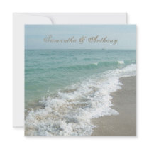 Beach Destination Wedding Invitation, Square