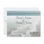 Beach Destination Wedding Matching RSVP White Wave Invite