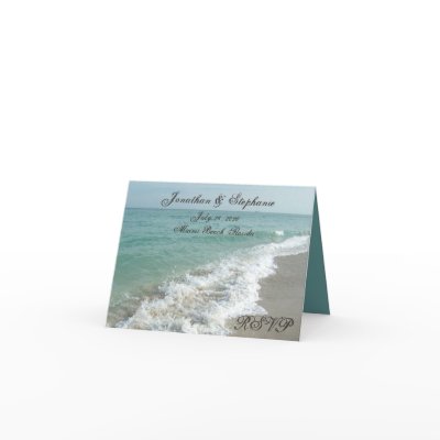 Beach Destination Wedding RSVP Cards