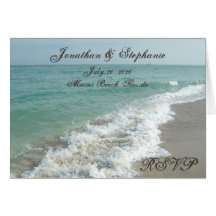 Beach Destination Wedding RSVP Cards