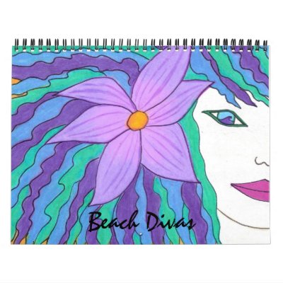 Beach Divas Wall Calendar by GereesGallery