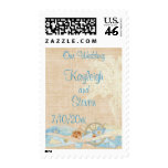 Beach Dreams Wedding Postage stamps