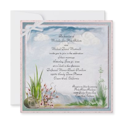 Beach Dune Romance Square Wedding Invitation by MonogramsandMonikers