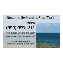 Beach dune, water, clouds, and sky background business card template
