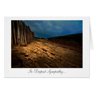 Beach Exit at Sundown - Deepest Sympathy Greeting Card