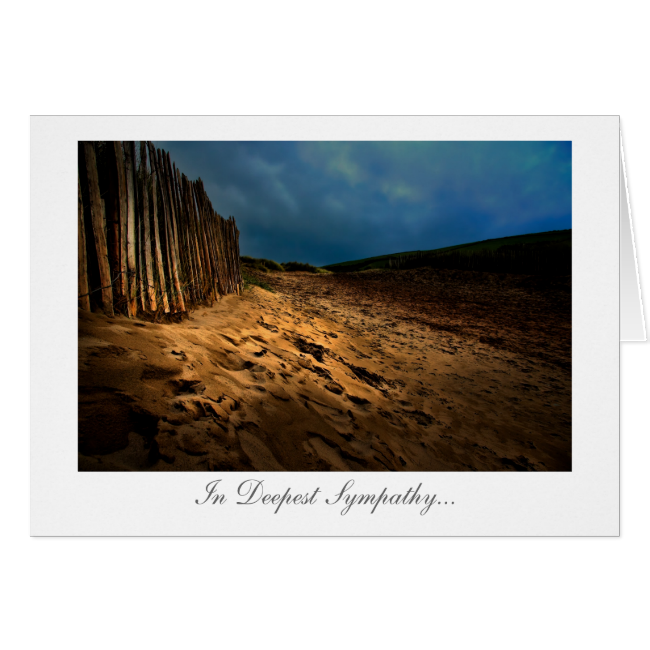 Beach Exit at Sundown - Deepest Sympathy Greeting Card