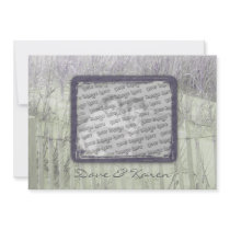 Beach Fence Save the Date Card Invite