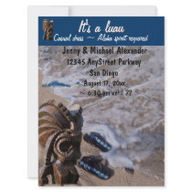 Beach Flip Flop Sandals Luau Custom Invitations