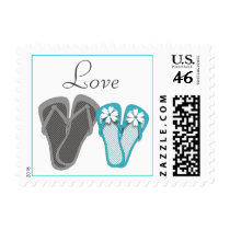 Beach Flip Flops Love Stamps