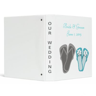 Beach Flip Flops Wedding Binder by dlgray