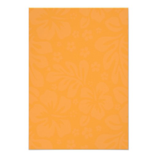 Beach Flowers - Orange/Fuschia (5x7) Personalized Invitations